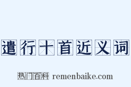 遣行十首近义词是什么意思的图片